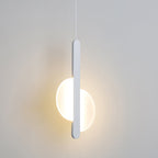 Modern Simplicity Dome Half Cut Circle Iron Acrylic Lampshade LED Pendant Light for Bedroom BulbSquare
