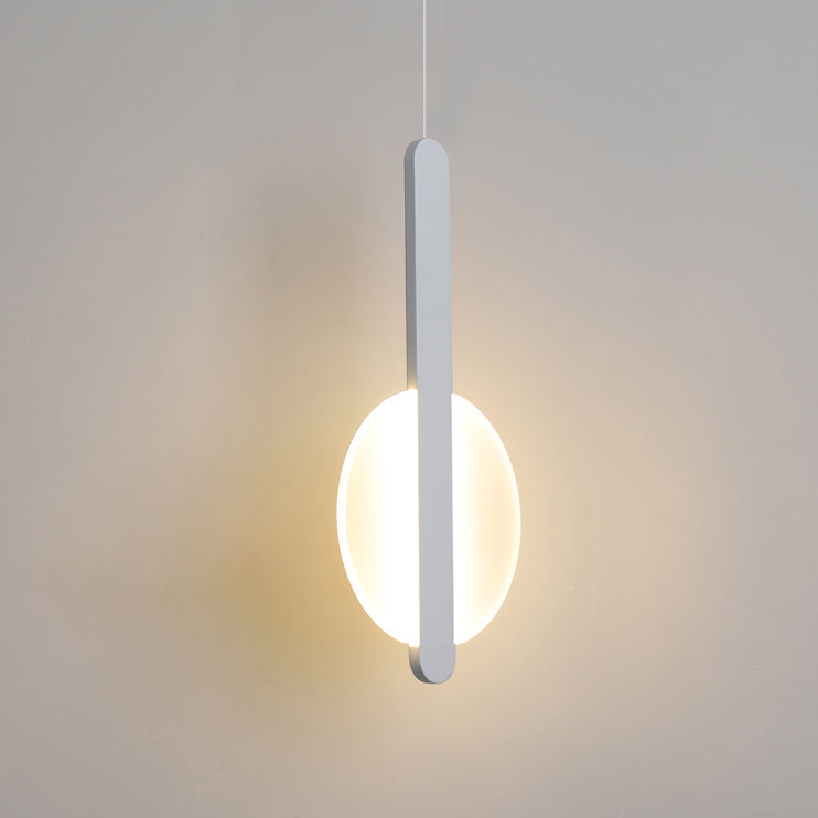 Modern Simplicity Dome Half Cut Circle Iron Acrylic Lampshade LED Pendant Light for Bedroom BulbSquare