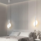 Modern Simplicity Dome Half Cut Circle Iron Acrylic Lampshade LED Pendant Light for Bedroom BulbSquare