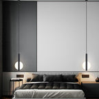 Modern Simplicity Dome Half Cut Circle Iron Acrylic Lampshade LED Pendant Light for Bedroom BulbSquare