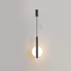 Modern Simplicity Dome Half Cut Circle Iron Acrylic Lampshade LED Pendant Light for Bedroom BulbSquare