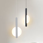 Modern Simplicity Dome Half Cut Circle Iron Acrylic Lampshade LED Pendant Light for Bedroom BulbSquare