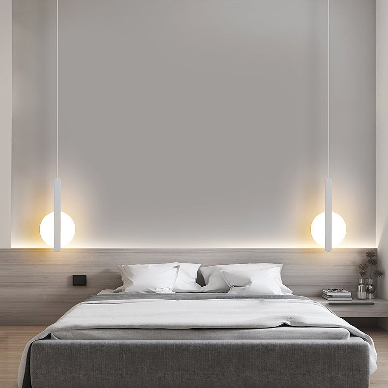Modern Simplicity Dome Half Cut Circle Iron Acrylic Lampshade LED Pendant Light for Bedroom BulbSquare