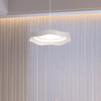 Modern Minimalist Dome Wave Round Iron Aluminum Lampshade LED Pendant Light For Dining Room