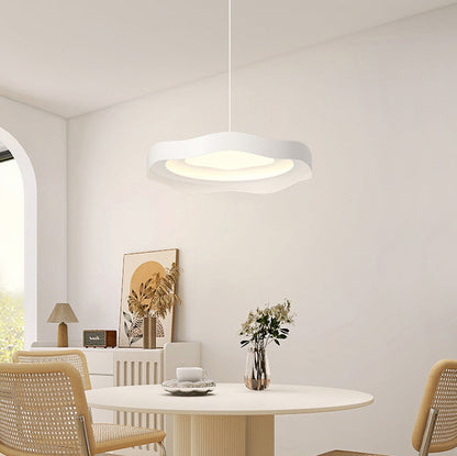 Modern Minimalist Dome Wave Round Iron Aluminum Lampshade LED Pendant Light For Dining Room