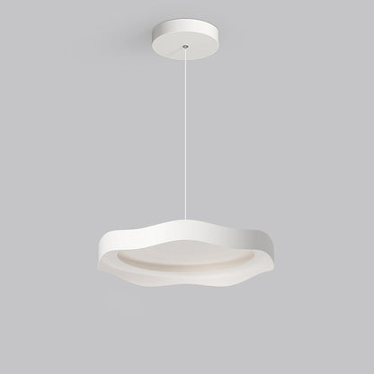 Modern Minimalist Dome Wave Round Iron Aluminum Lampshade LED Pendant Light For Dining Room