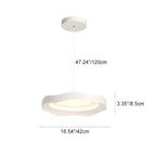 Modern Minimalist Dome Wave Round Iron Aluminum Lampshade LED Pendant Light For Dining Room