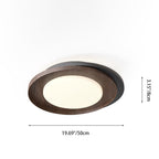 Contemporary Scandinavian Stitching Round Iron Acrylic Lampshade LED Flush Mount Ceiling Light For Bedroom