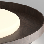Contemporary Scandinavian Stitching Round Iron Acrylic Lampshade LED Flush Mount Ceiling Light For Bedroom