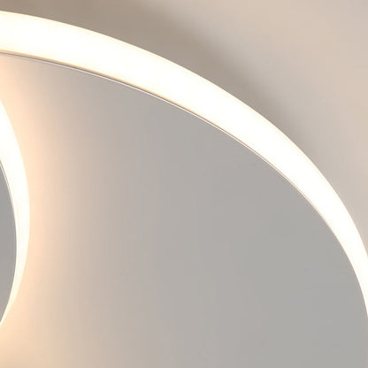 Contemporary Simplicity Stitching Round Square Hardware PMMA Lampshade LED Flush Mount Ceiling Light For Bedroom