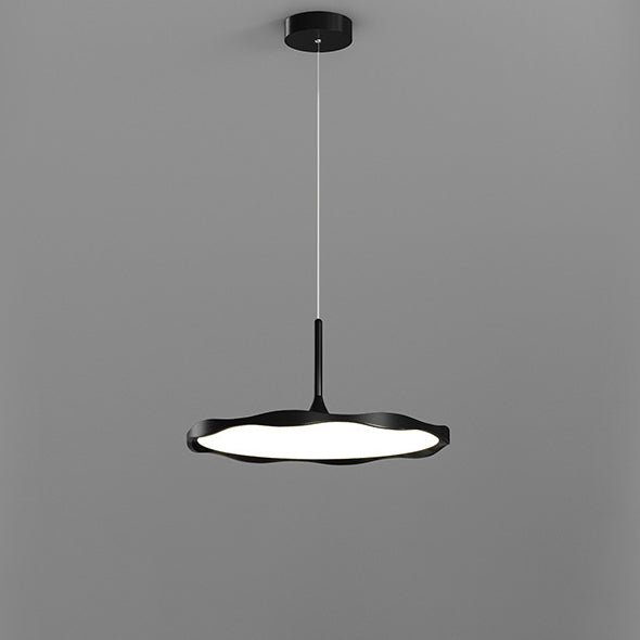 Modern Minimalist Dome Wave Round Acrylic Aluminum Iron Lampshade LED Pendant Light For Dining Room