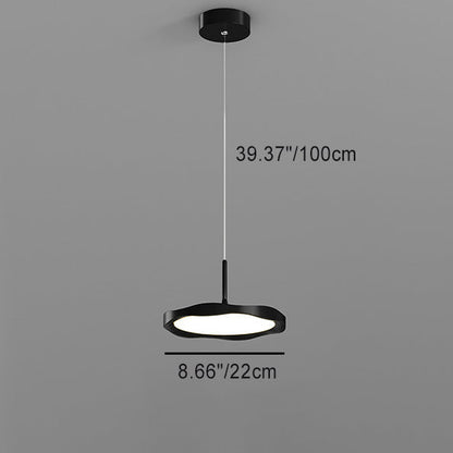 Modern Minimalist Dome Wave Round Acrylic Aluminum Iron Lampshade LED Pendant Light For Dining Room