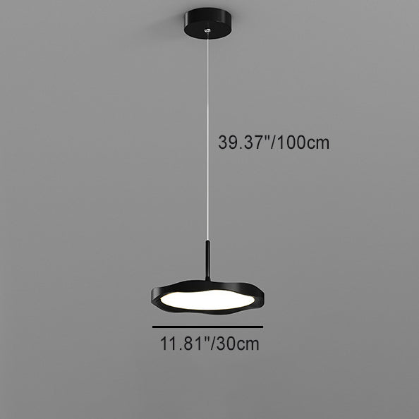 Modern Minimalist Dome Wave Round Acrylic Aluminum Iron Lampshade LED Pendant Light For Dining Room