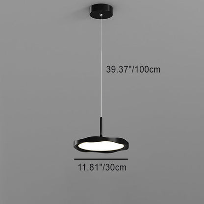 Modern Minimalist Dome Wave Round Acrylic Aluminum Iron Lampshade LED Pendant Light For Dining Room