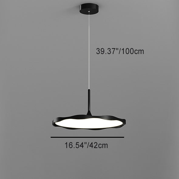 Modern Minimalist Dome Wave Round Acrylic Aluminum Iron Lampshade LED Pendant Light For Dining Room