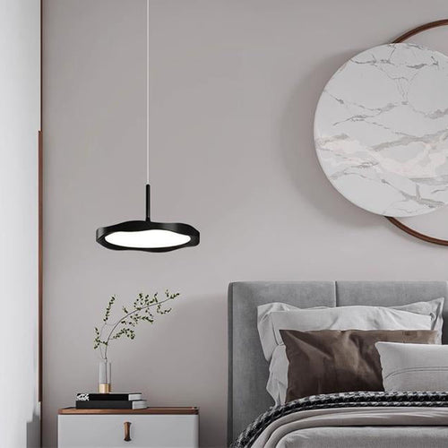 Modern Minimalist Dome Wave Round Acrylic Aluminum Iron Lampshade LED Pendant Light For Dining Room