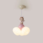 Contemporary Creative Dome Angel Girl PVC Iron Resin 3 - Light Pendant Light For Dining Room