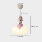 Contemporary Creative Dome Angel Girl PVC Iron Resin 3 - Light Pendant Light For Dining Room