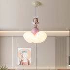 Contemporary Creative Dome Angel Girl PVC Iron Resin 3 - Light Pendant Light For Dining Room