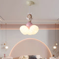Contemporary Creative Dome Angel Girl PVC Iron Resin 3 - Light Pendant Light For Dining Room