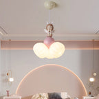Contemporary Creative Dome Angel Girl PVC Iron Resin 3 - Light Pendant Light For Dining Room