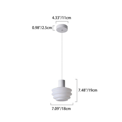 Contemporary Nordic Dome Wave Roto-molding Lampshade Iron LED Pendant Light For Bedroom