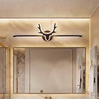 Contemporary Scandinavian Deer Iron Acrylic LED Vanity Light Mirror Front Wall Sconce Lamp For Bathroom