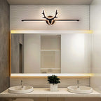 Contemporary Scandinavian Deer Iron Acrylic LED Vanity Light Mirror Front Wall Sconce Lamp For Bathroom