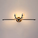 Contemporary Scandinavian Deer Iron Acrylic LED Vanity Light Mirror Front Wall Sconce Lamp For Bathroom