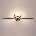 Contemporary Scandinavian Deer Iron Acrylic LED Vanity Light Mirror Front Wall Sconce Lamp For Bathroom