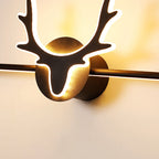 Contemporary Scandinavian Deer Iron Acrylic LED Vanity Light Mirror Front Wall Sconce Lamp For Bathroom