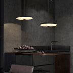 Contemporary Scandinavian Dome Disc Wrinkles PP Iron Ash LED Pendant Light For Dining Room