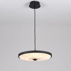 Contemporary Scandinavian Dome Disc Wrinkles PP Iron Ash LED Pendant Light For Dining Room