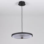 Contemporary Scandinavian Dome Disc Wrinkles PP Iron Ash LED Pendant Light For Dining Room