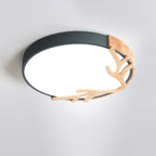 Contemporary Nordic Round Deer Iron Acrylic Lampshade LED Flush Mount Ceiling Light For Bedroom Lumendat