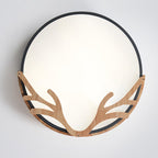 Contemporary Nordic Round Deer Iron Acrylic Lampshade LED Flush Mount Ceiling Light For Bedroom Lumendat