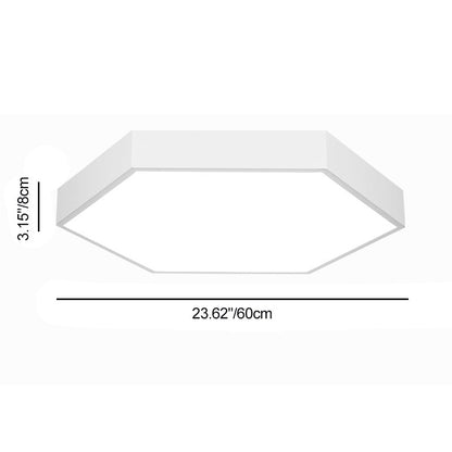 Modern Simplicity Hexagonal Macarons Iron Aluminum Lampshade LED Flush Mount Ceiling Light for Home Office