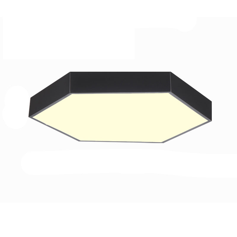 Modern Simplicity Hexagonal Macarons Iron Aluminum Lampshade LED Flush Mount Ceiling Light for Home Office