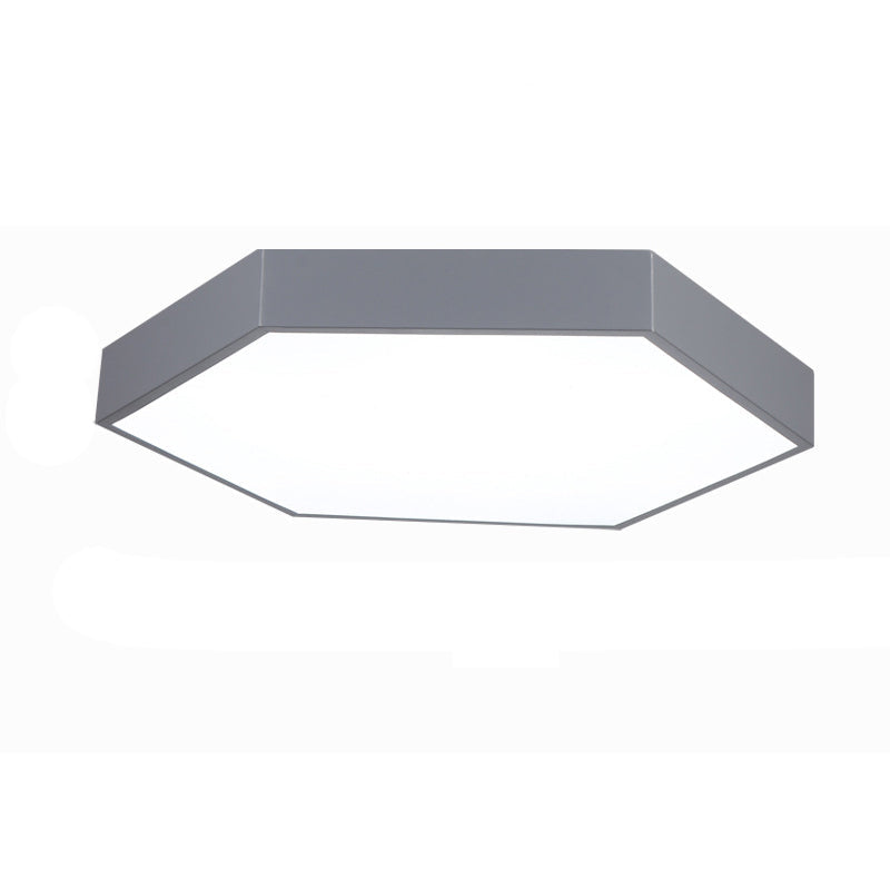 Modern Simplicity Hexagonal Macarons Iron Aluminum Lampshade LED Flush Mount Ceiling Light for Home Office
