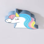 Contemporary Creative Horse Acrylic Iron Lampshade LED Flush Mount Ceiling Light For Bedroom