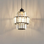 Contemporary Simplicity Dome Columnar Glass Lampshade Iron Resin 1 - Light Pendant Light For Dining Room
