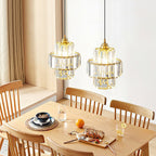 Contemporary Simplicity Dome Columnar Glass Lampshade Iron Resin 1 - Light Pendant Light For Dining Room