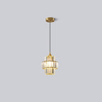 Contemporary Simplicity Dome Columnar Glass Lampshade Iron Resin 1 - Light Pendant Light For Dining Room
