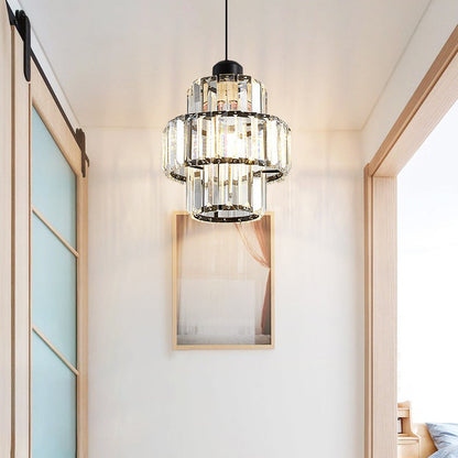 Contemporary Simplicity Dome Columnar Glass Lampshade Iron Resin 1 - Light Pendant Light For Dining Room