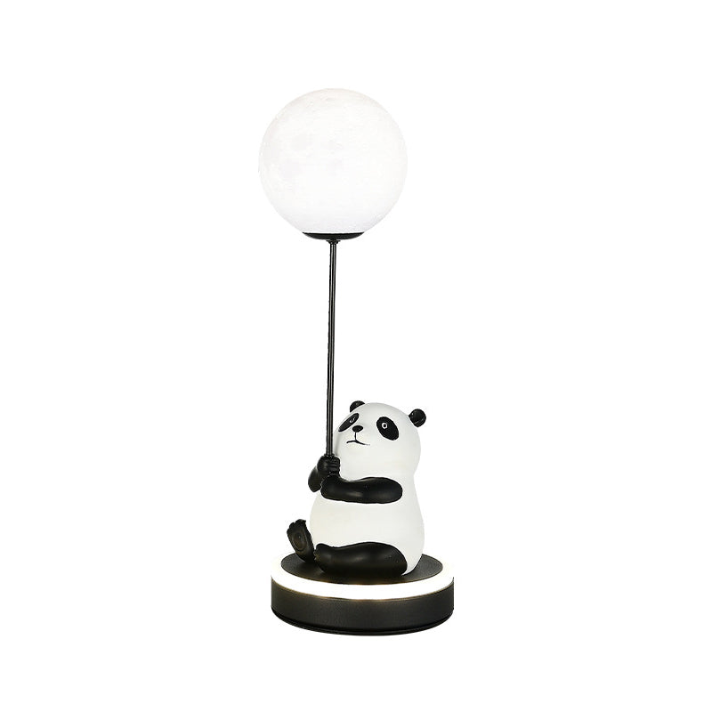Contemporary Creative Panda Resin Base PVC Lampshade LED Table Lamp For Bedroom Lumendat