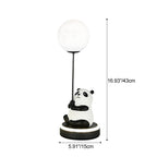 Contemporary Creative Panda Resin Base PVC Lampshade LED Table Lamp For Bedroom Lumendat