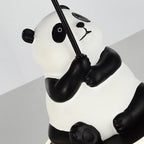 Contemporary Creative Panda Resin Base PVC Lampshade LED Table Lamp For Bedroom Lumendat