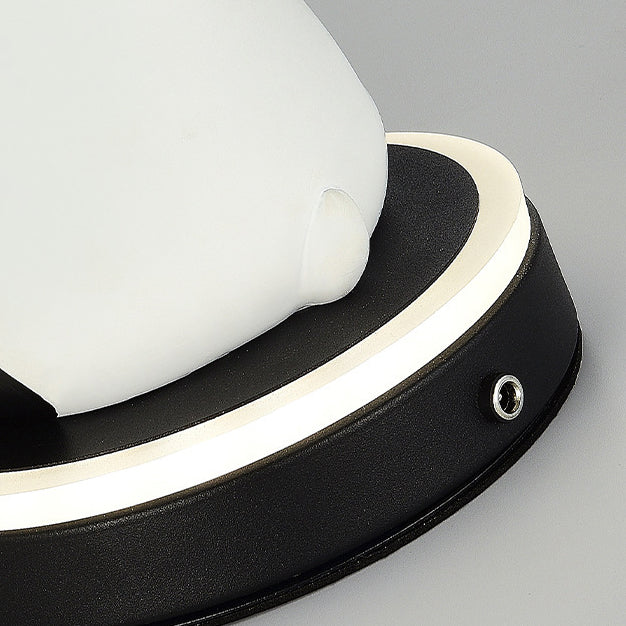 Contemporary Creative Panda Resin Base PVC Lampshade LED Table Lamp For Bedroom Lumendat
