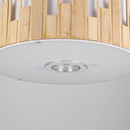 Contemporary Industrial Cylindrical Vertical Lines Bamboo Weaving 1 - Light Pendant Light For Dining Room