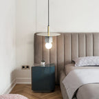Contemporary Scandinavian Electroplating Metal Square Marble Lampshade 1 - Light Pendant Light For Dining Room